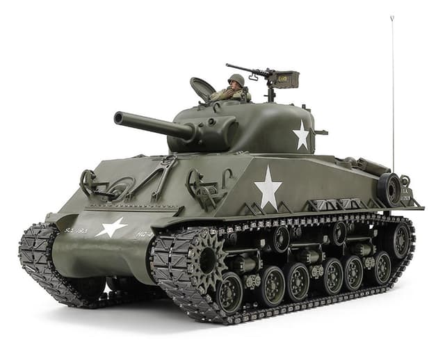 Tamiya 1/16 M4 Sherman 105mm Howitzer Scale Electric RC Tank (Kit)